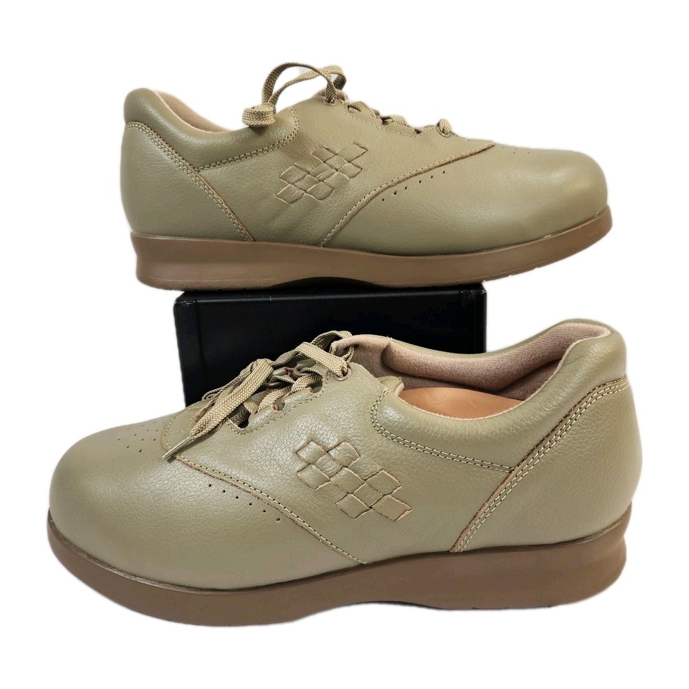 Drew Parade II Shoes‎ Womens 8 WW Wide Taupe Pebbled Leather Work Orthopedic